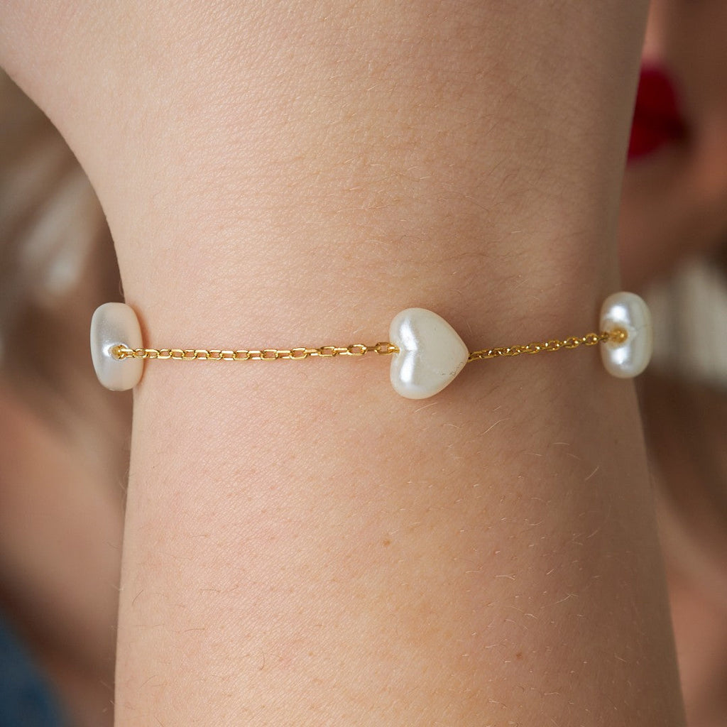 Kalpli Boncuklu Bileklik - 925 GÜMÜŞ