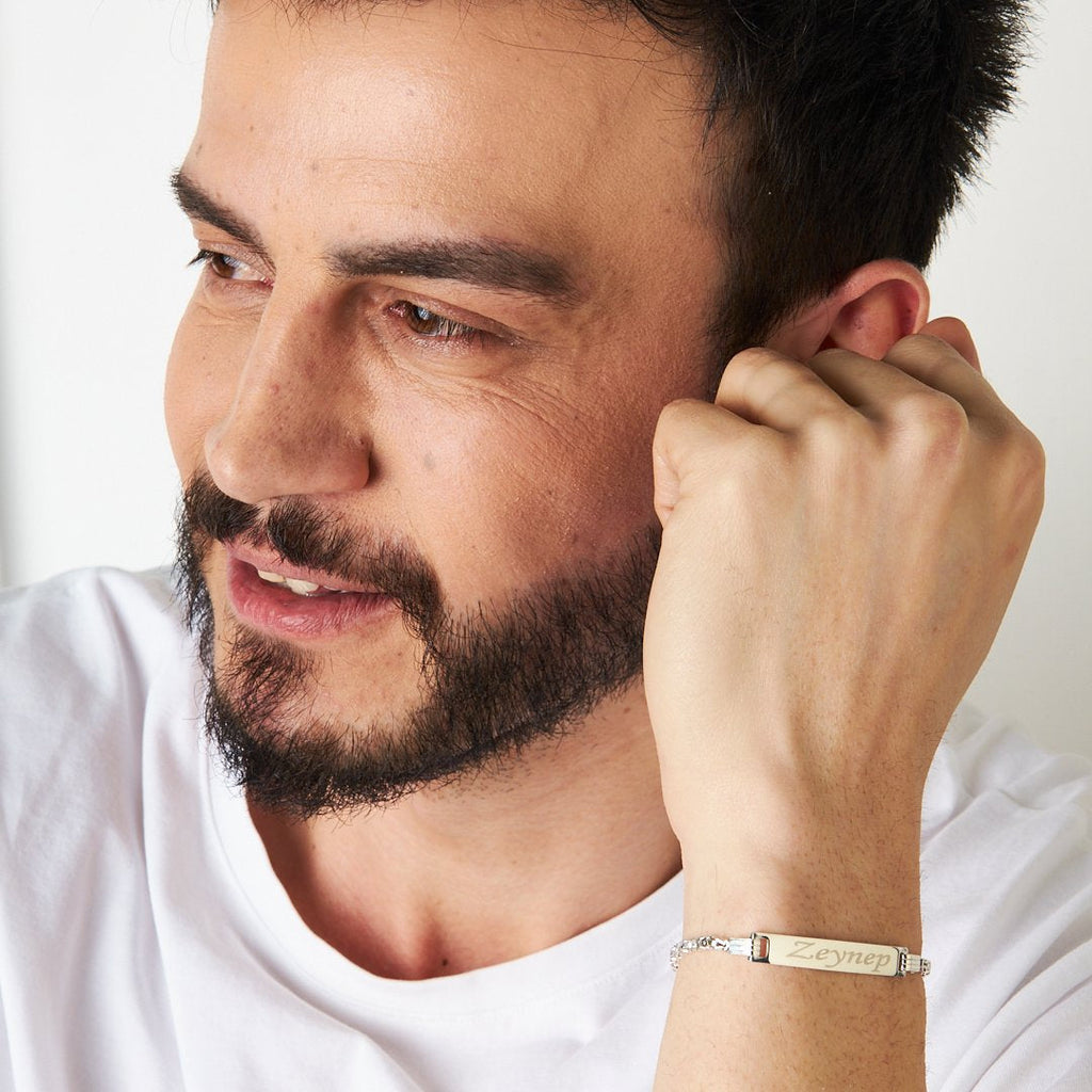 Kral Zincirli İsim Bileklik - 925 GÜMÜŞ