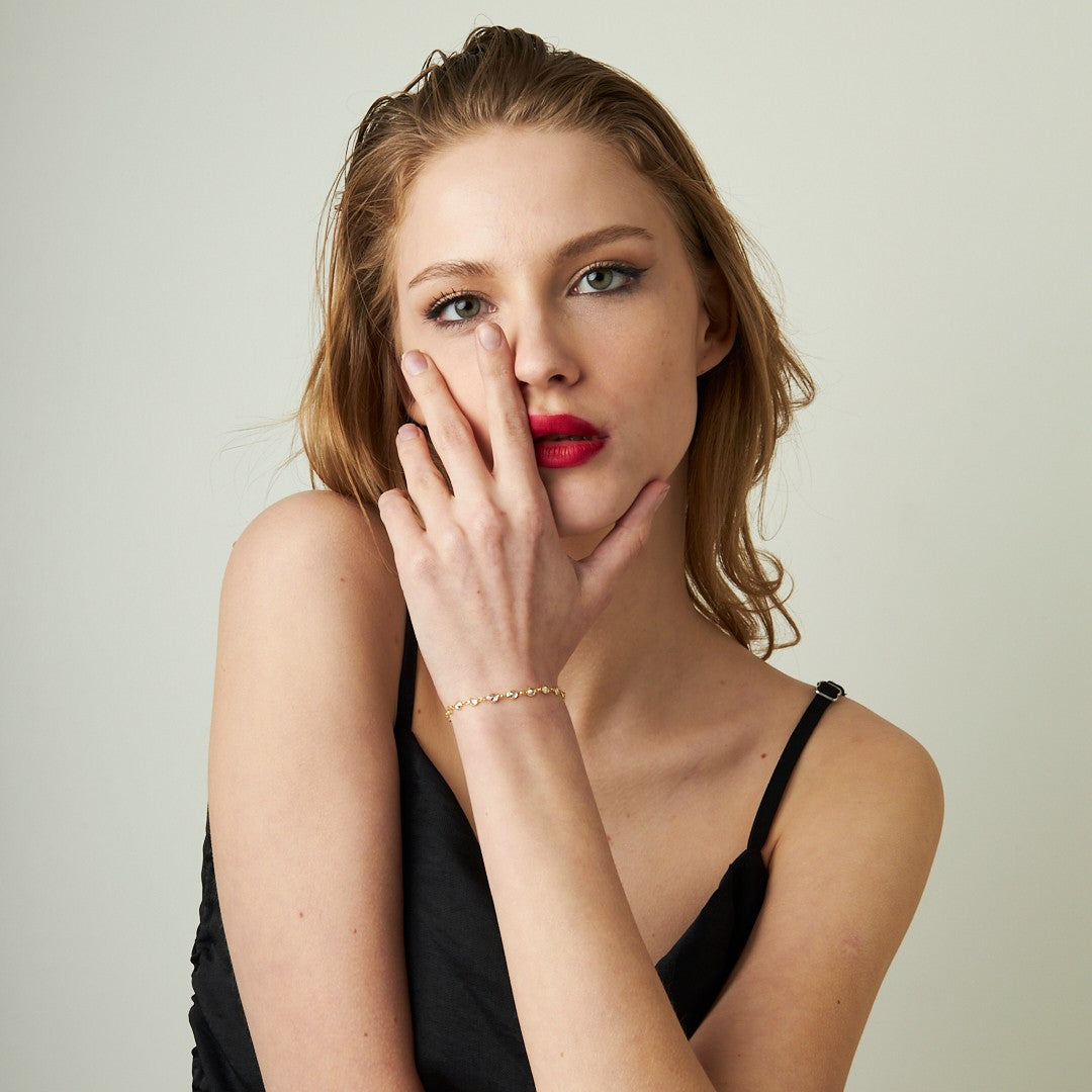 Sıra Taşlı Bileklik - 925 GÜMÜŞ