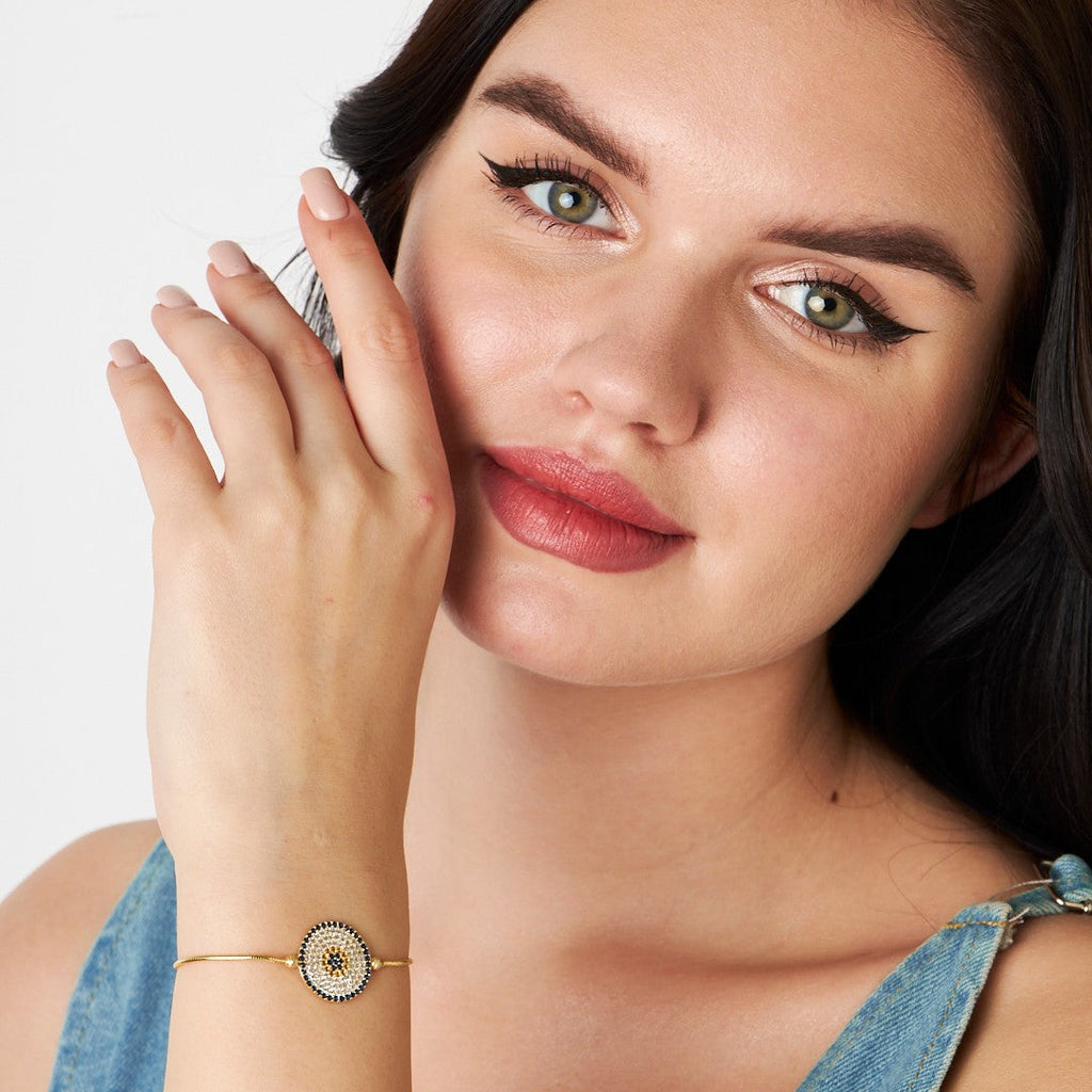 Asansörlü Sosyete  Göz Bilekliği - 925 GÜMÜŞ