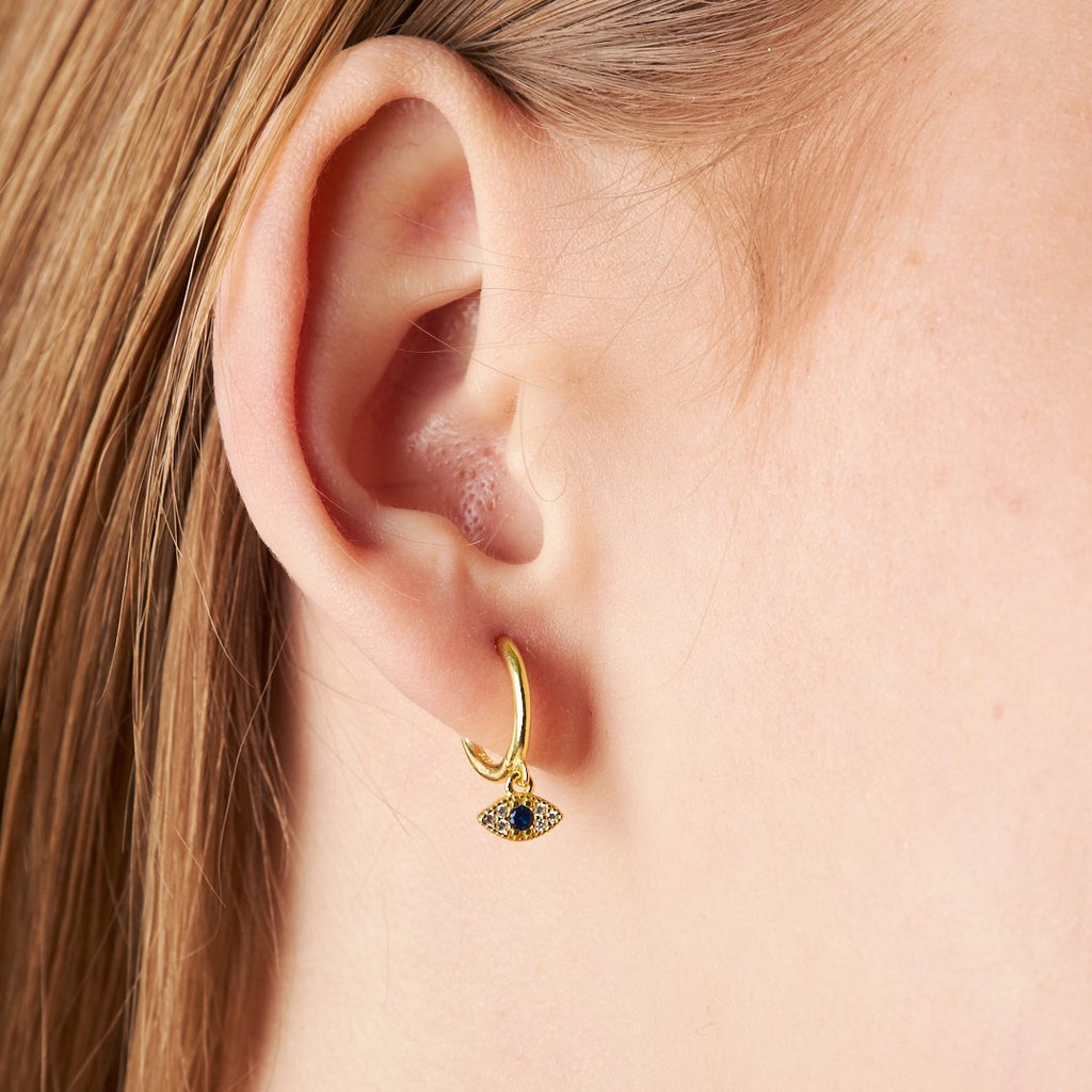 Taşlı Göz Piercing - 925 GÜMÜŞ