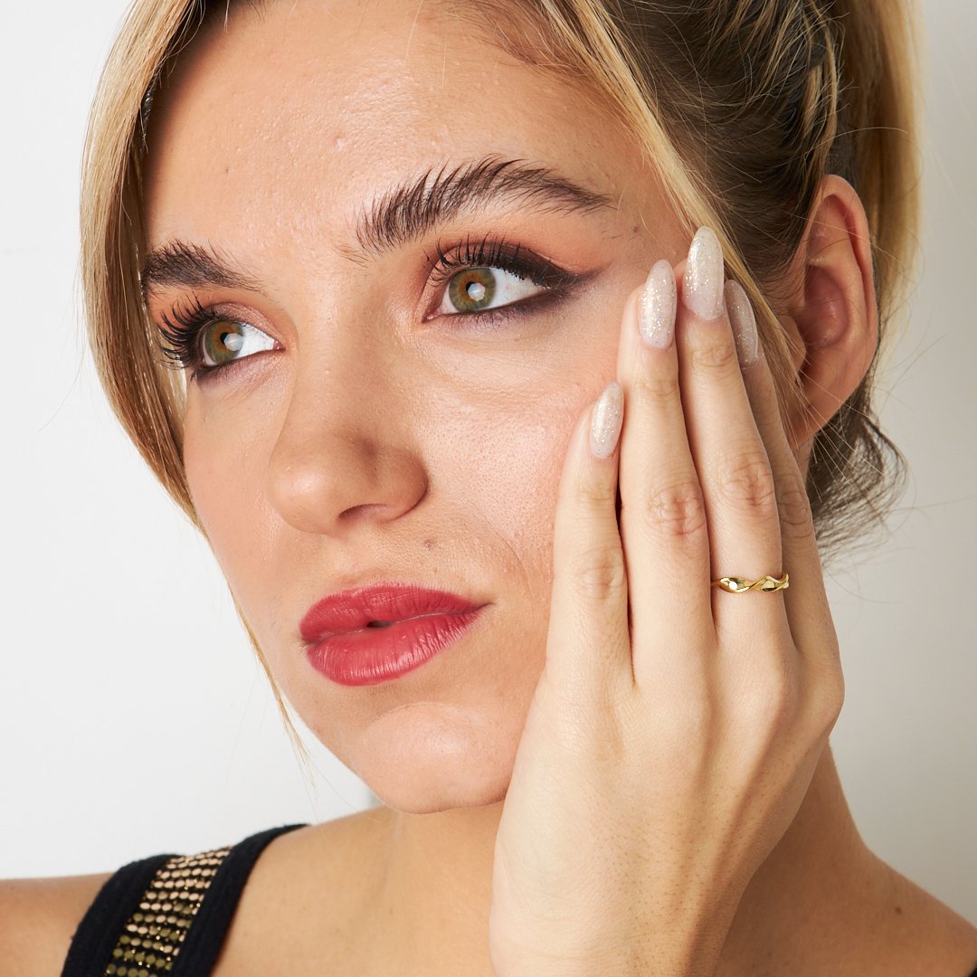 Spiral Şekilli Yüzük - 925 GÜMÜŞ