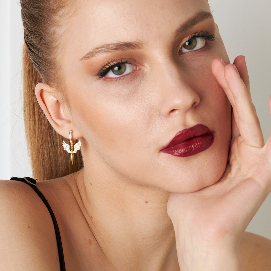 Mikail Melek Küpesi - 925 GÜMÜŞ