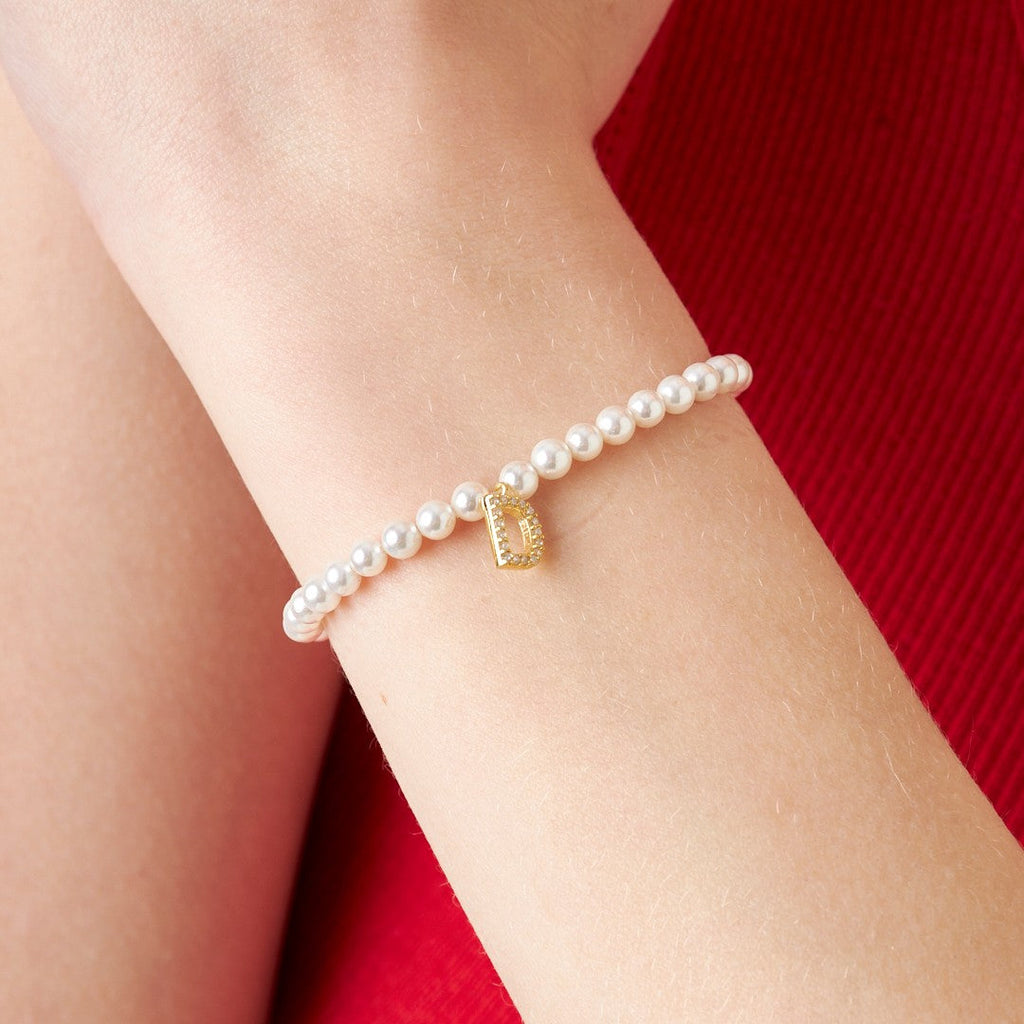 Taşlı İnci Harf Seti - 925 GÜMÜŞ