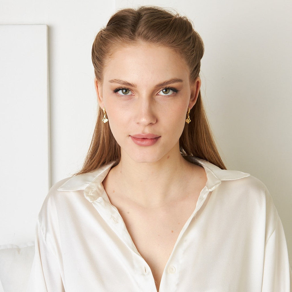 Yan Kelebek Küpe - 925 GÜMÜŞ