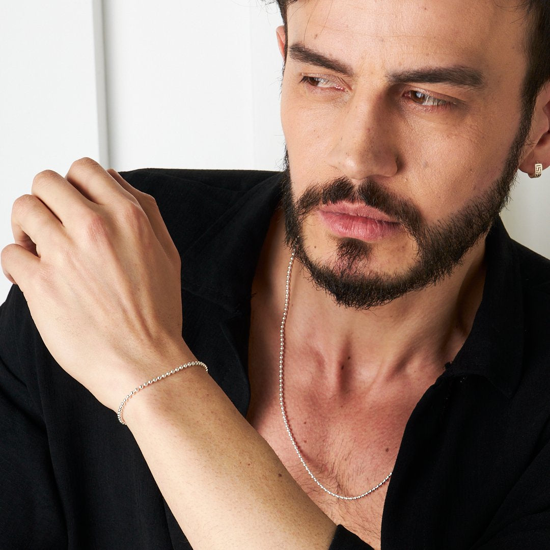 Top Zincirli Set - 925 GÜMÜŞ