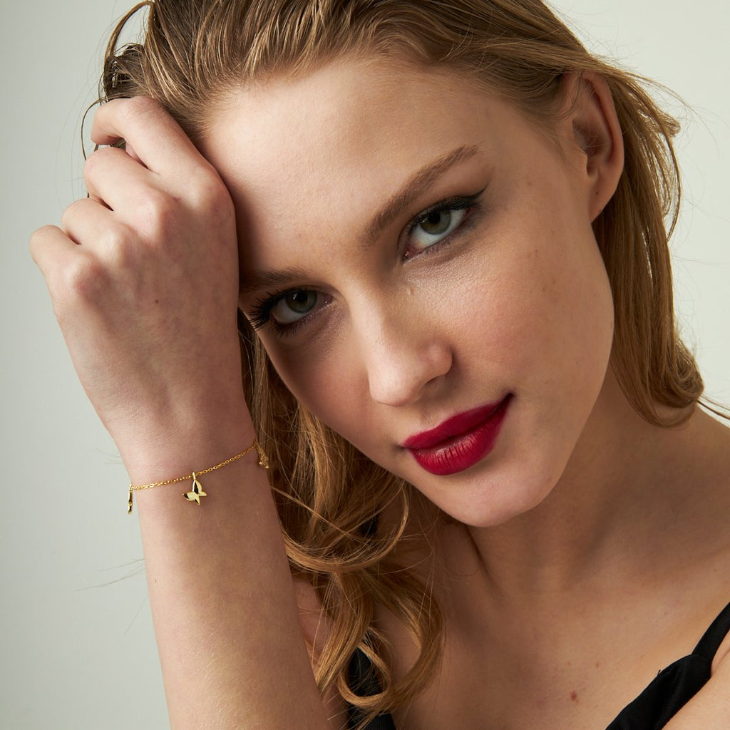 Kelebek Figürlü Bileklik - 925 GÜMÜŞ