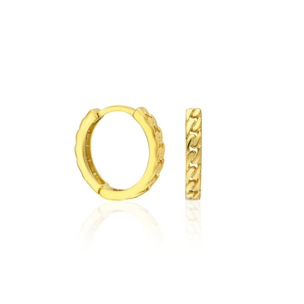 Zincir Model Halka Küpe - 925 GÜMÜŞ