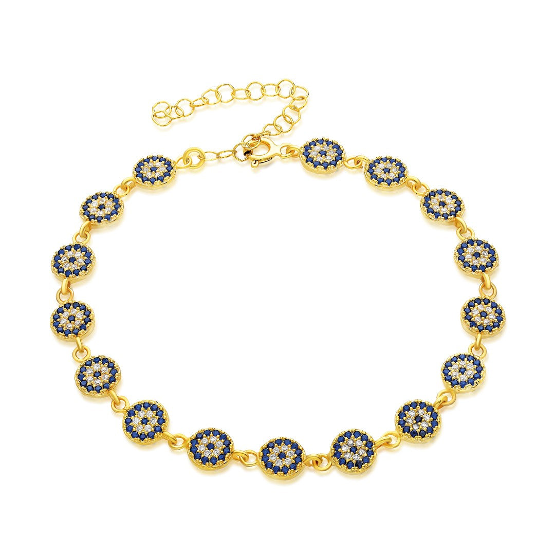 Çoklu Nazar Bileklik - 925 GÜMÜŞ