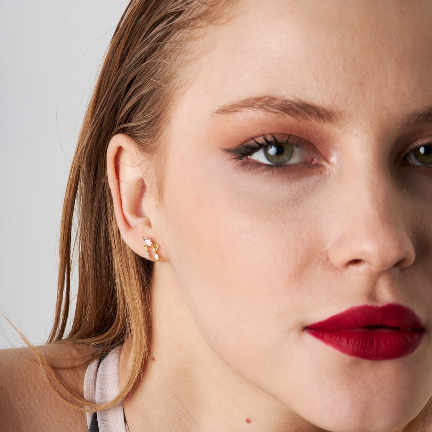 Rhinestones Piercing - 925 GÜMÜŞ