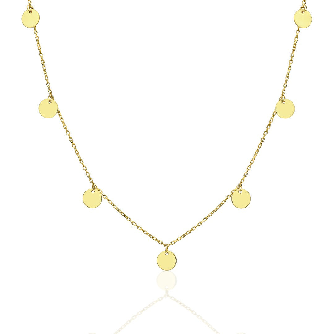 Yuvarlak Pullu Kolye - 925 GÜMÜŞ