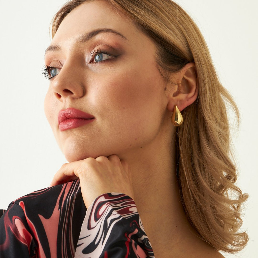 Büyük Gözyaşı Küpeleri - 925 GÜMÜŞ