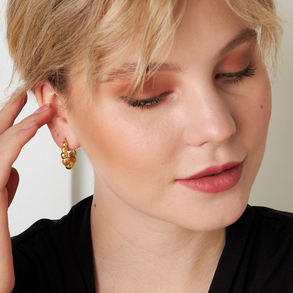 İtalyan Tasarım Taşsız Küpe - 925 GÜMÜŞ