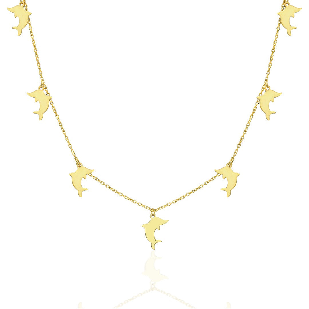 Sıralı Yunus Kolye - 925 GÜMÜŞ