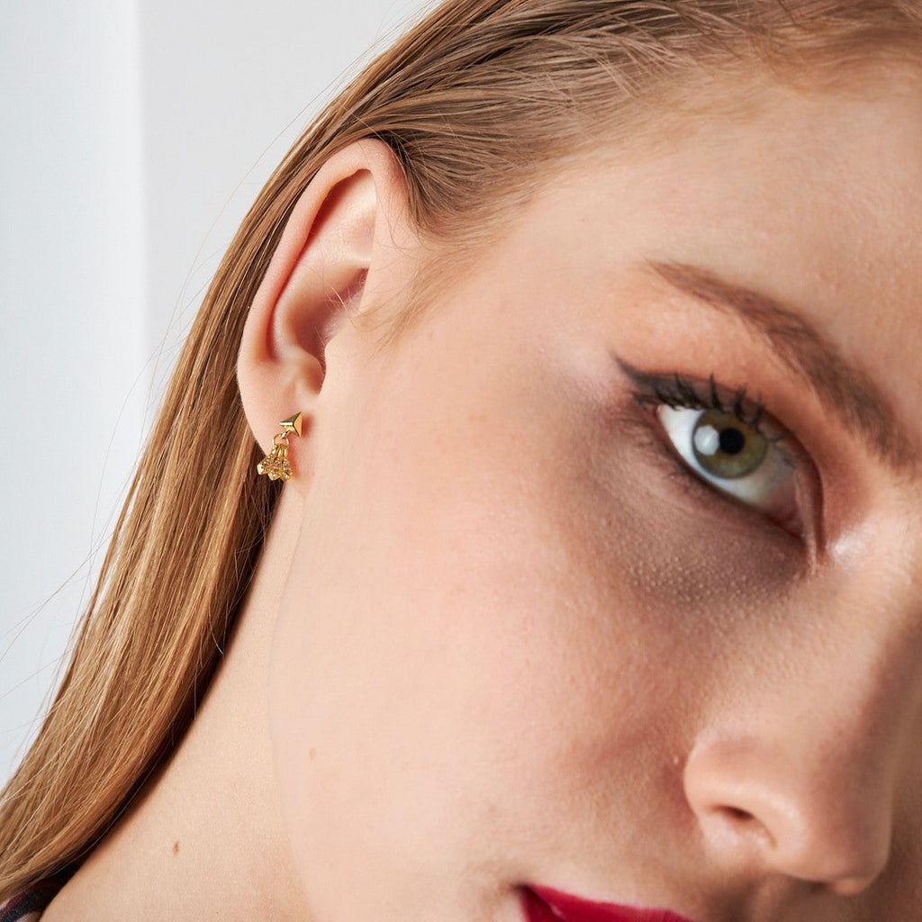 Titrek üçgen piercing - 925 GÜMÜŞ