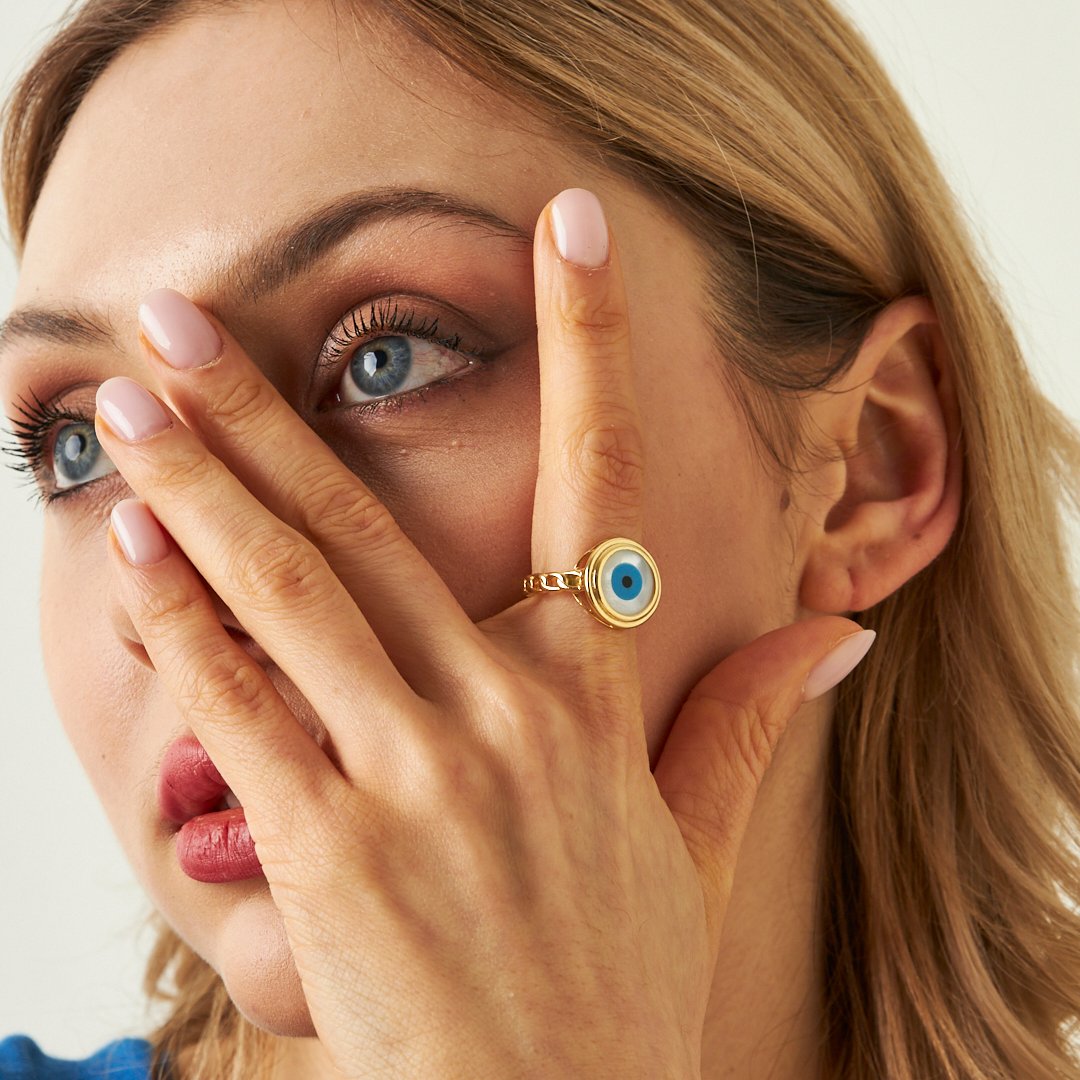 Büyük Göz Yüzük - 925 GÜMÜŞ