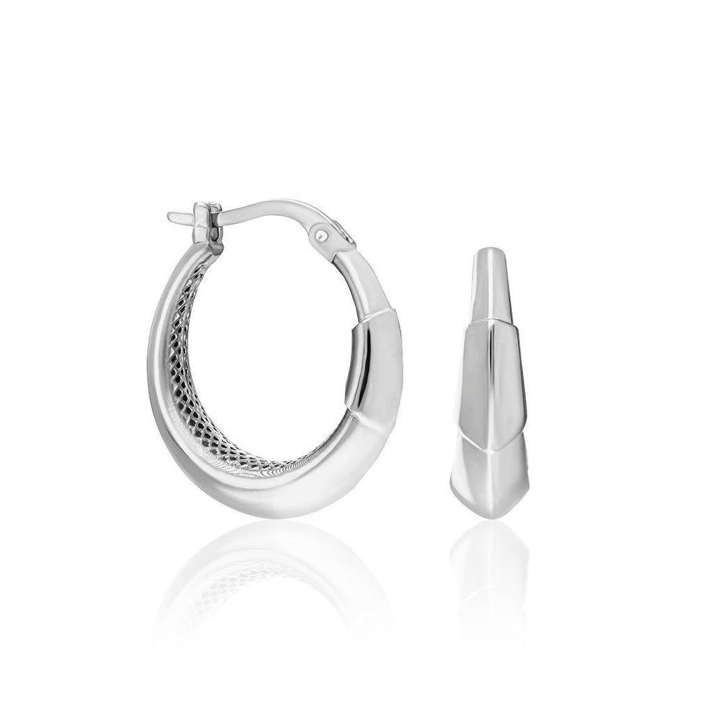 İki Desenli Küpeler - 925 GÜMÜŞ