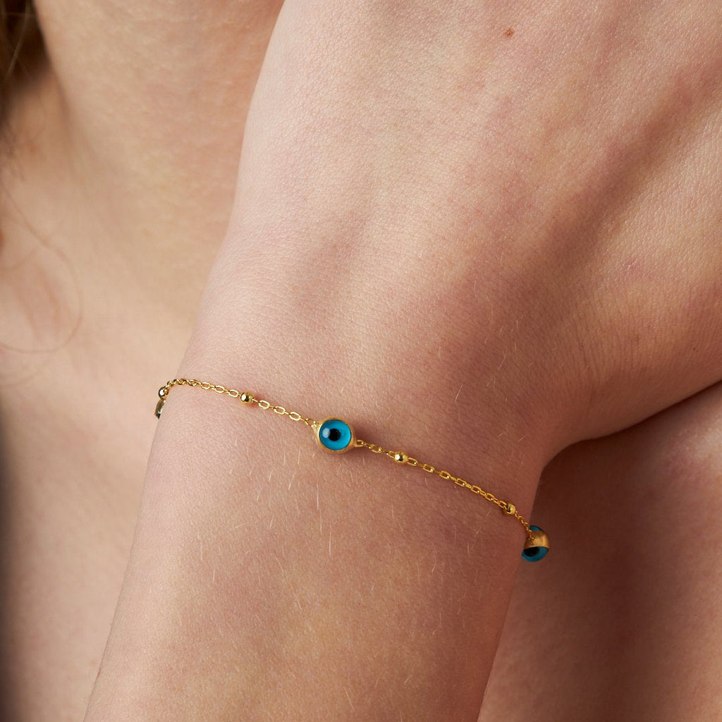 Nazarlı Kurşun Bilezik - 925 GÜMÜŞ