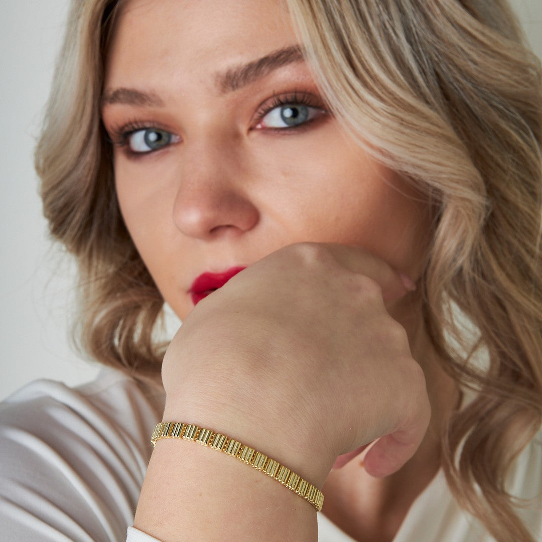 Çizgi Model Bileklik - 925 GÜMÜŞ