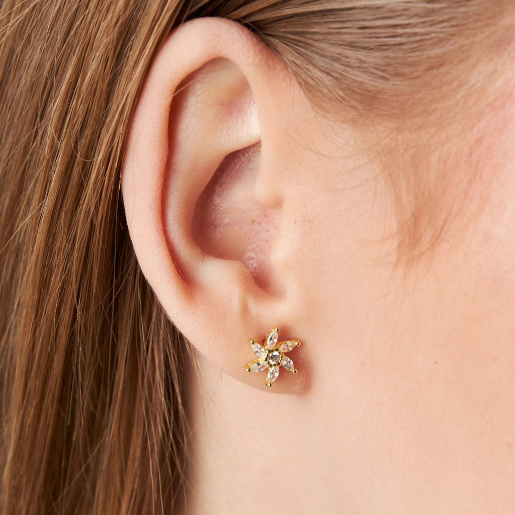 Nergis Çiçeği Piercingi - 925 GÜMÜŞ