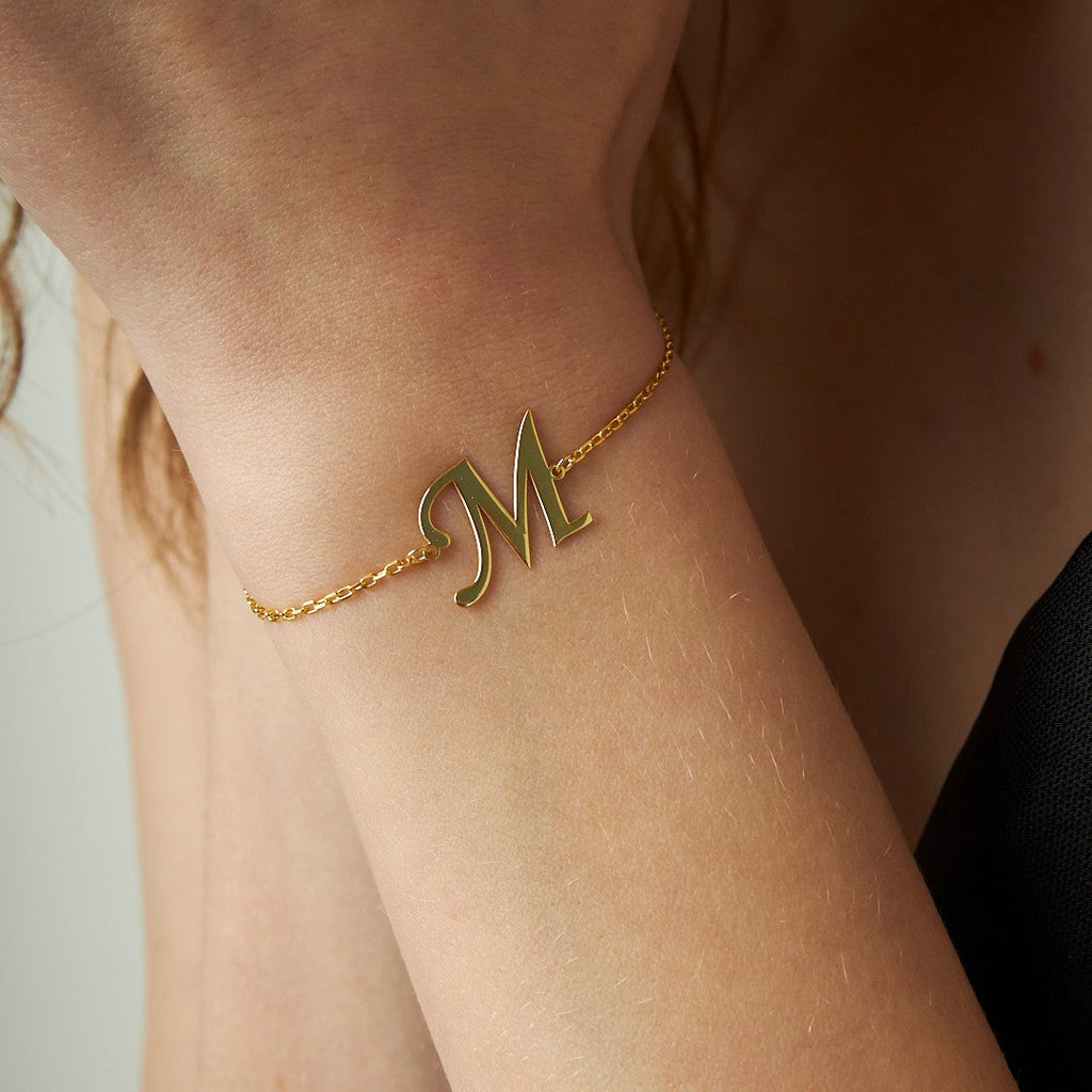 Harfli Temel Bileklik - 925 GÜMÜŞ