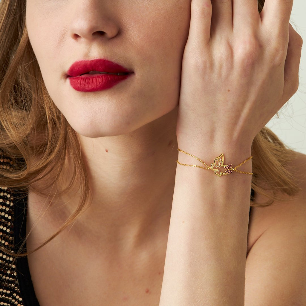 Kelebek Parıltılı Bileklik - 925 GÜMÜŞ