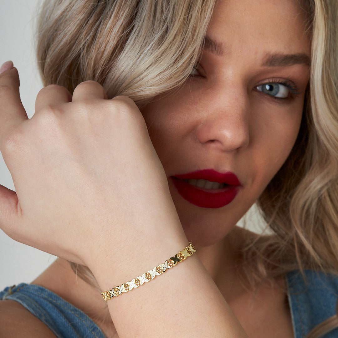 Kelebek Sıra Bilezik - 925 GÜMÜŞ