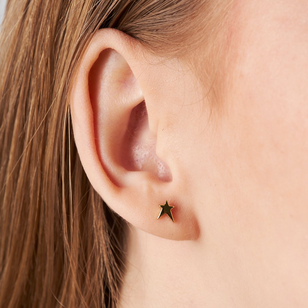 Kuyruklu Yıldız Delici Küpe - 925 GÜMÜŞ