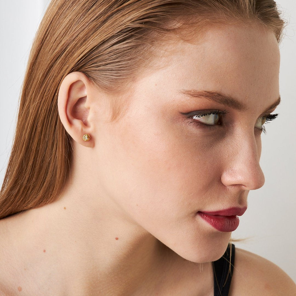 Elmas Şeklindeki Piercing - 925 GÜMÜŞ