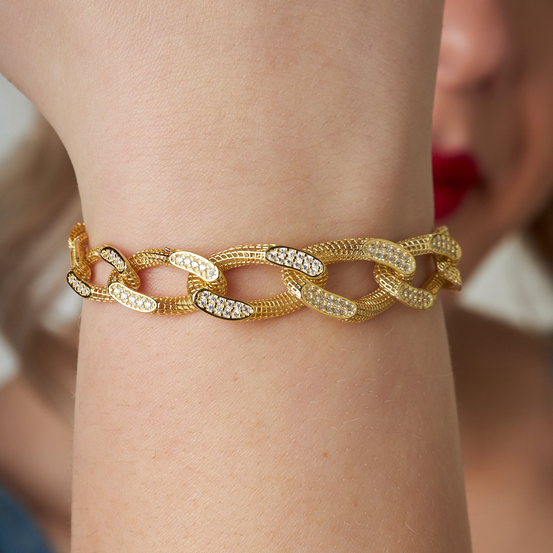 Kalın Gurme Bilezik - 925 GÜMÜŞ