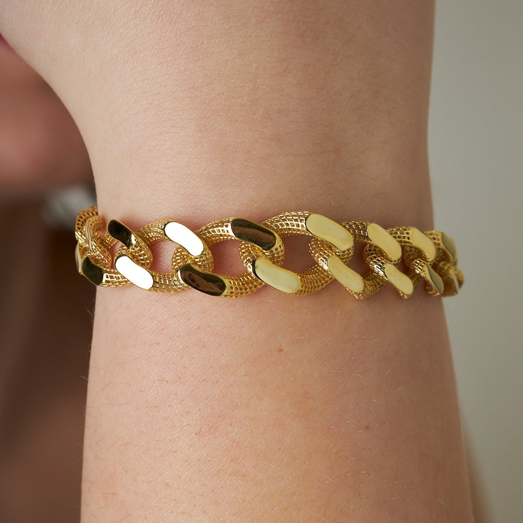 Motifli Gurme Bileklik - 925 GÜMÜŞ