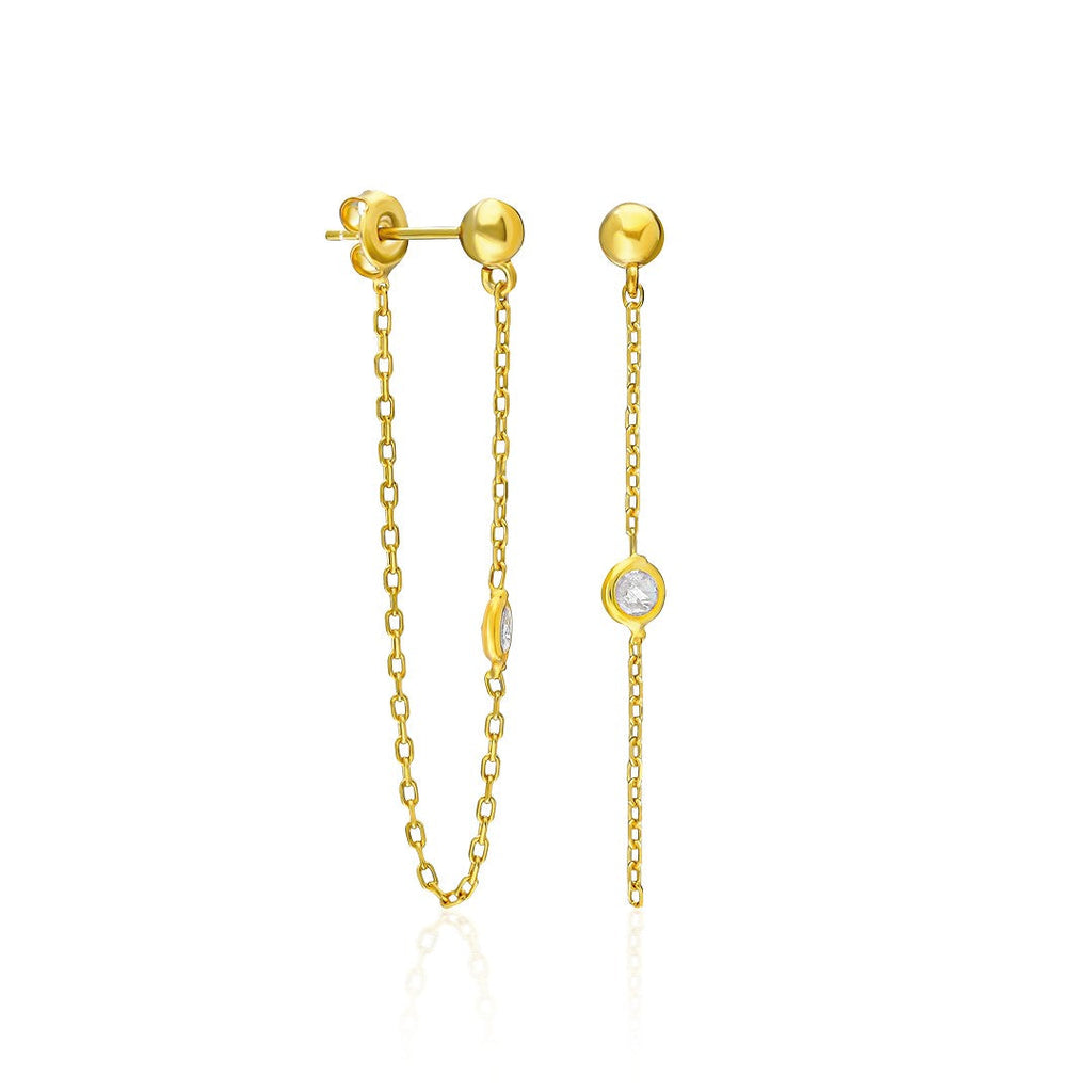 Asılı Zirkon Küpeler - 925 GÜMÜŞ