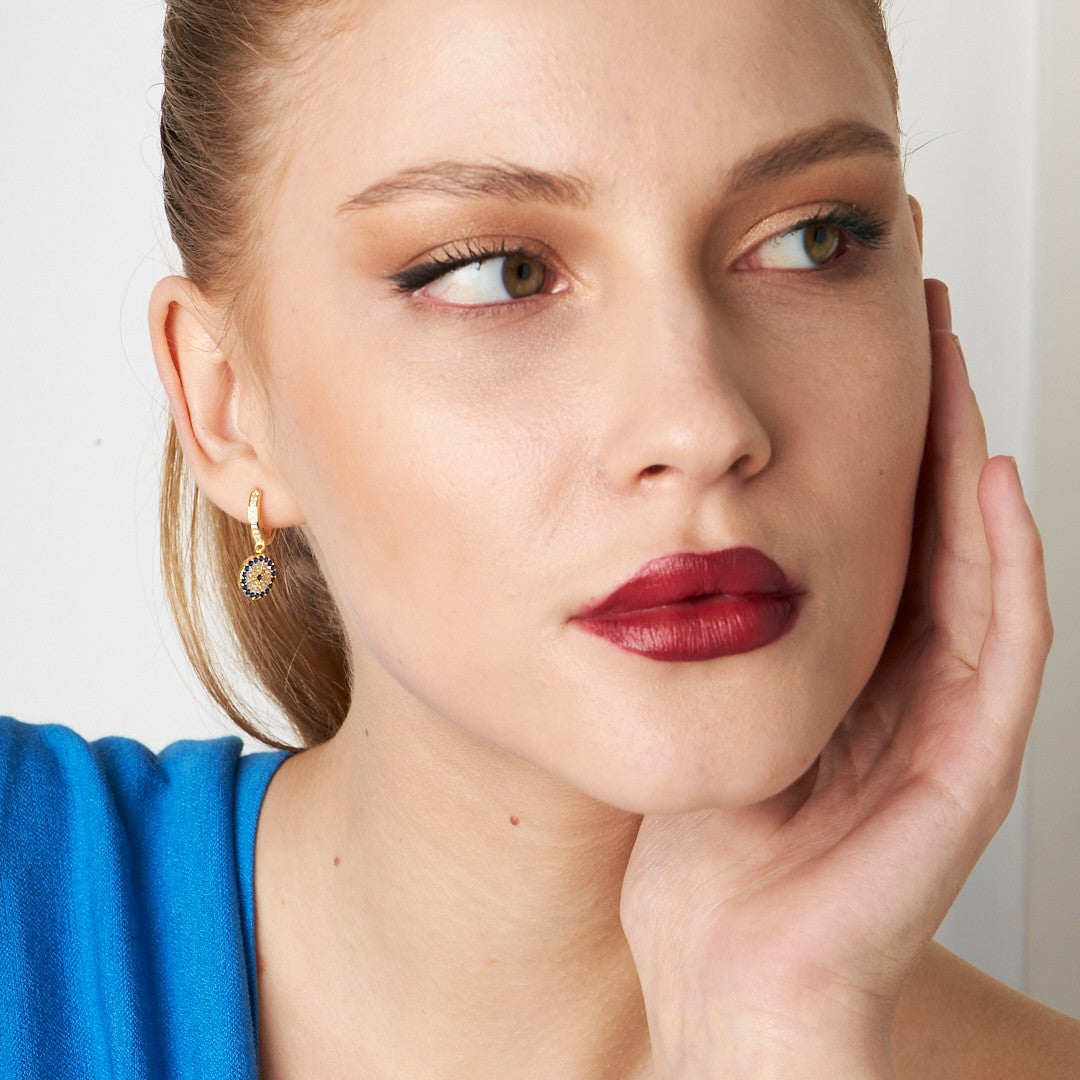 Şirin Nazar Küpesi - 925 GÜMÜŞ