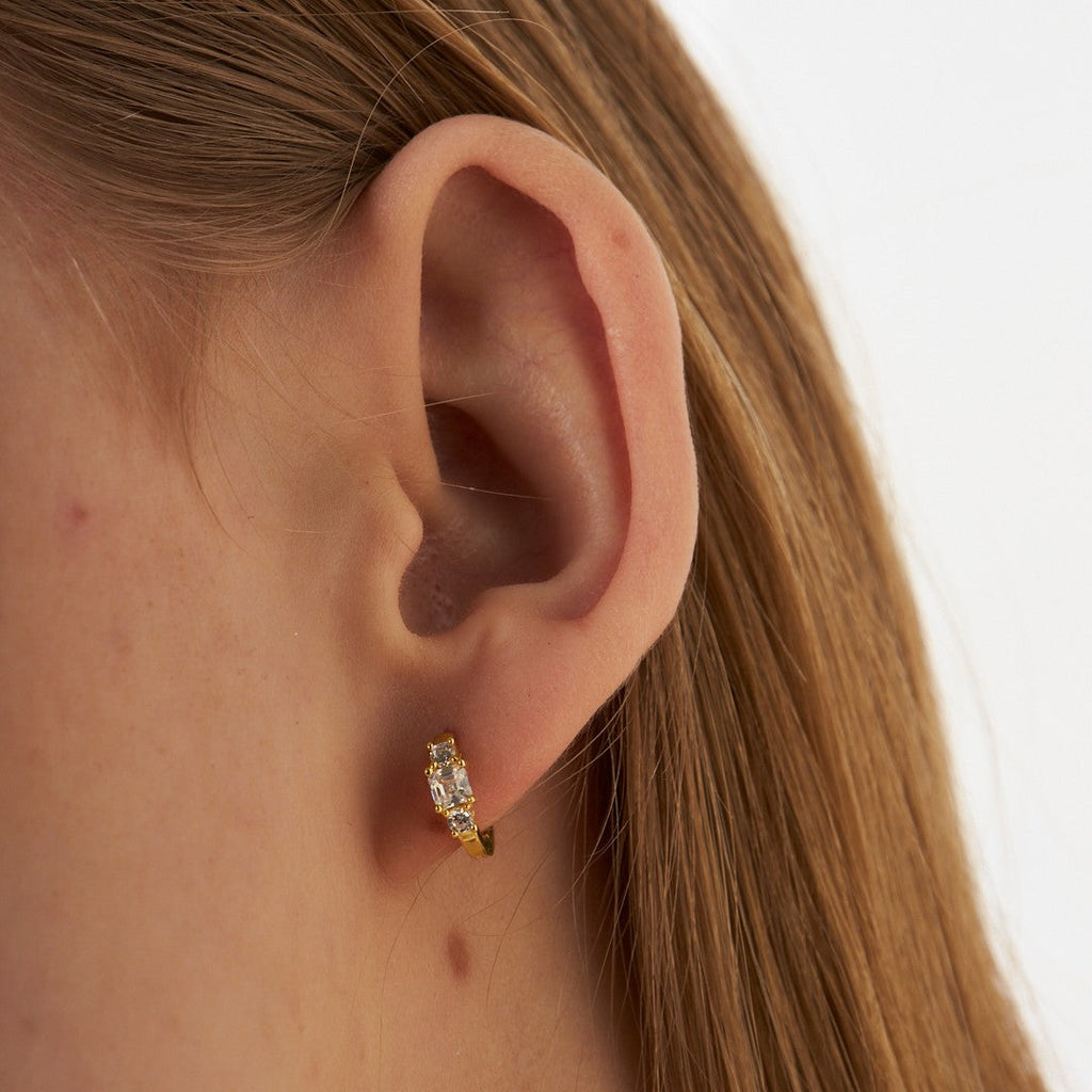 Büyük Baget Tektaş Piercing - 925 GÜMÜŞ