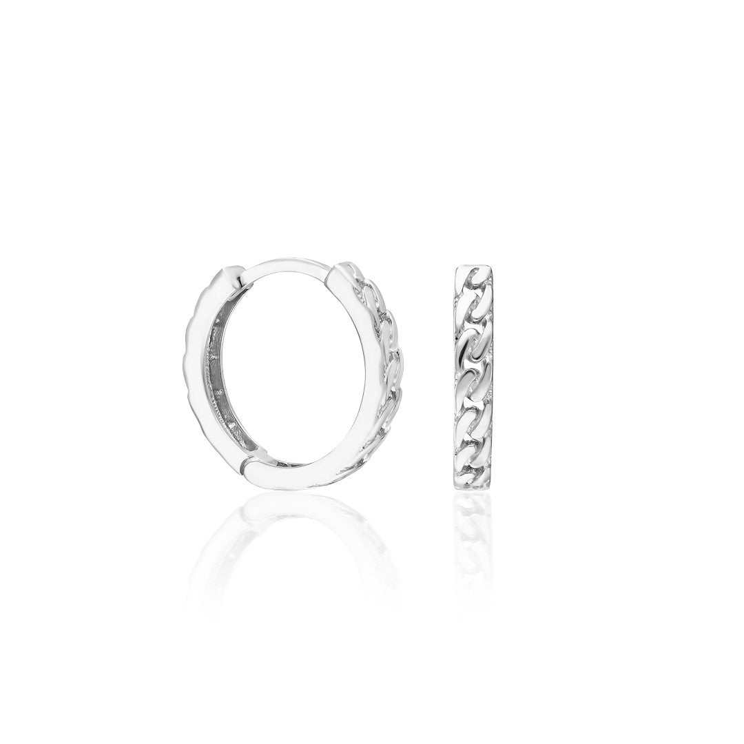 Zincir Model Halka Küpe - 925 GÜMÜŞ