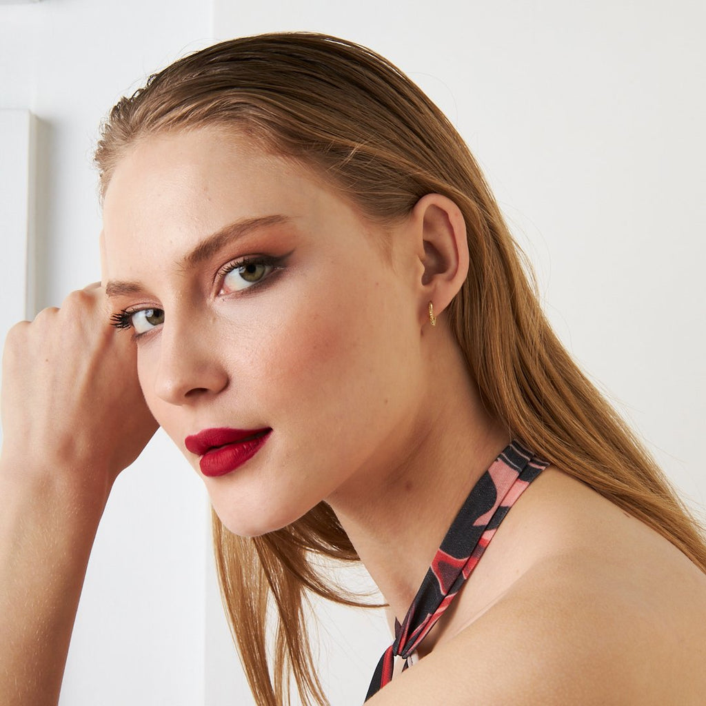 Ardışık Taşlı Modern Piercing - 925 GÜMÜŞ