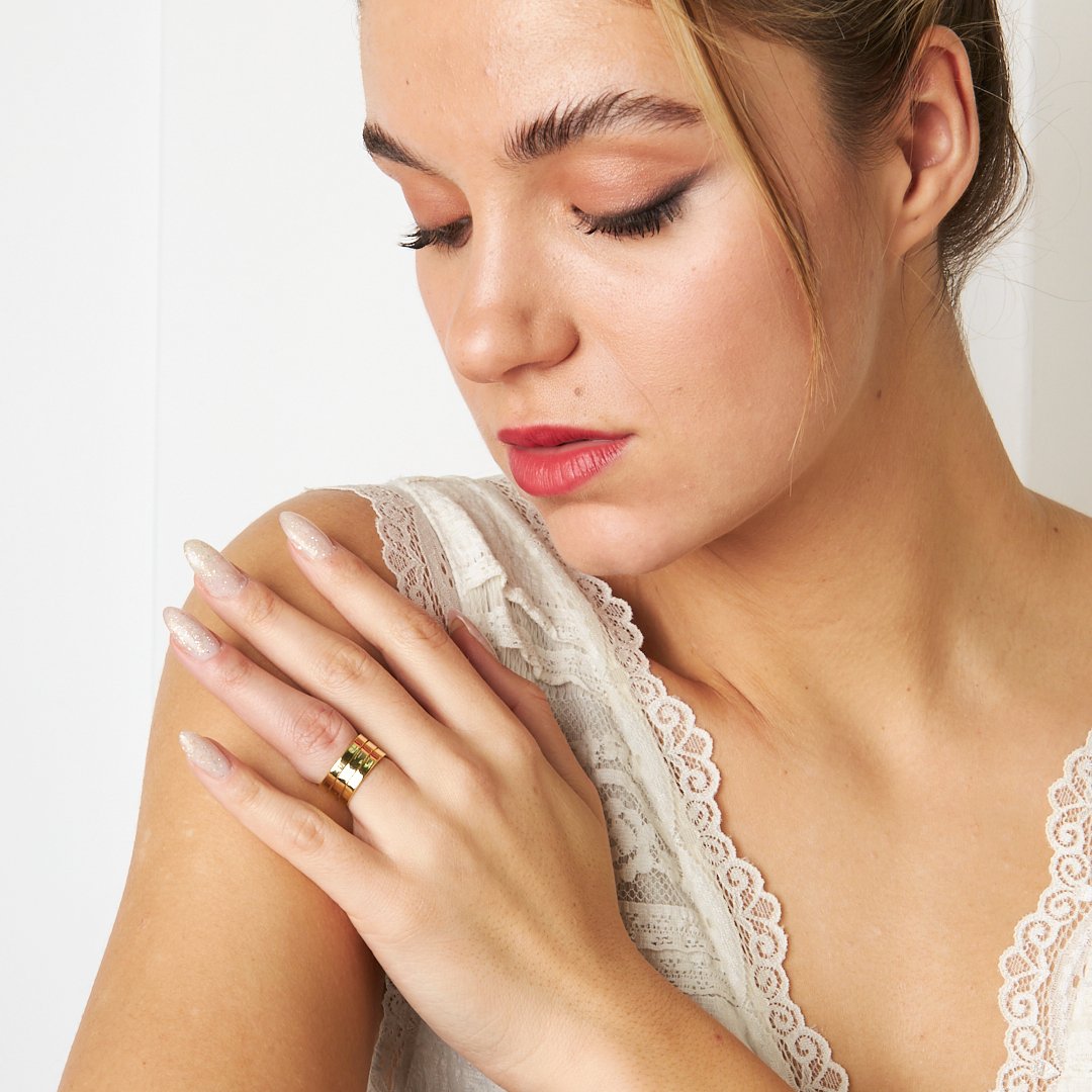 Üç Sıralı Düz Yüzük - 925 GÜMÜŞ