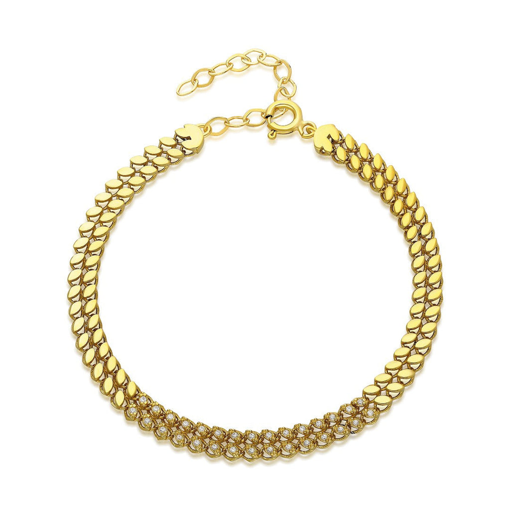 Modern Taş Pullu Bileklik - 925 GÜMÜŞ