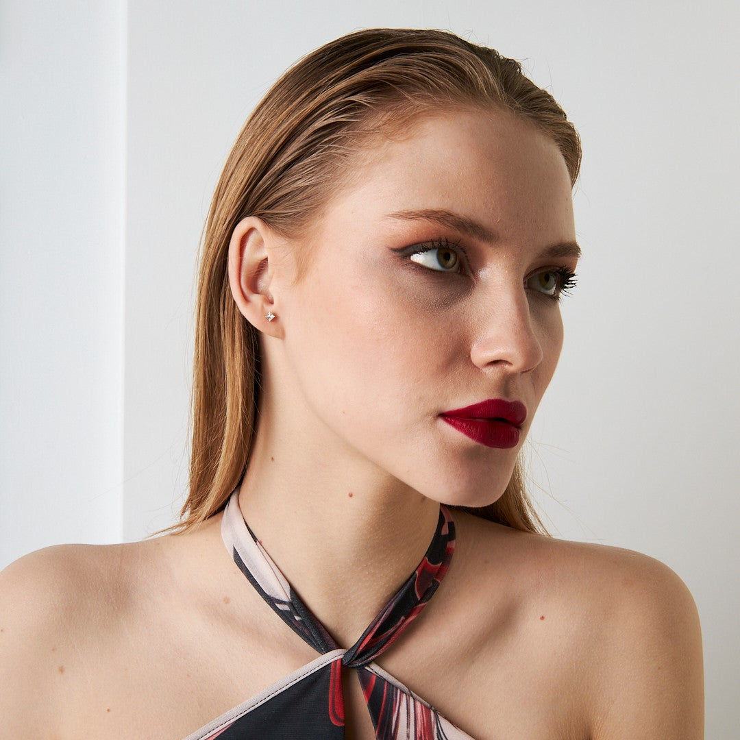 Tek Taş Piercing - 925 GÜMÜŞ