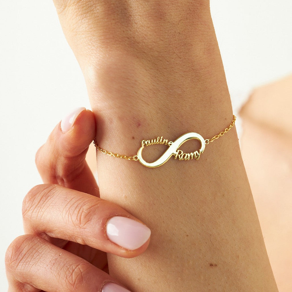 İki İsimli Sonsuzluk Set - 925 GÜMÜŞ