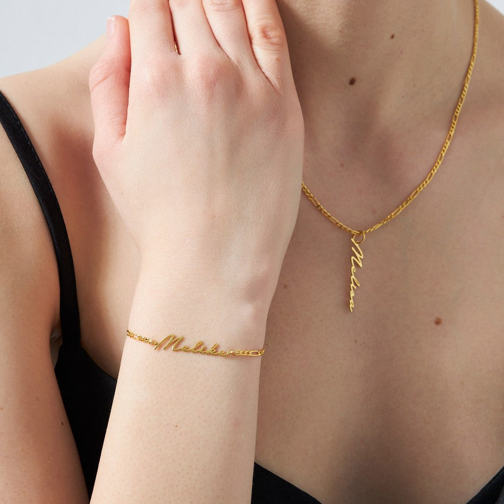 Figaro Zincirli İsim Set - 925 GÜMÜŞ