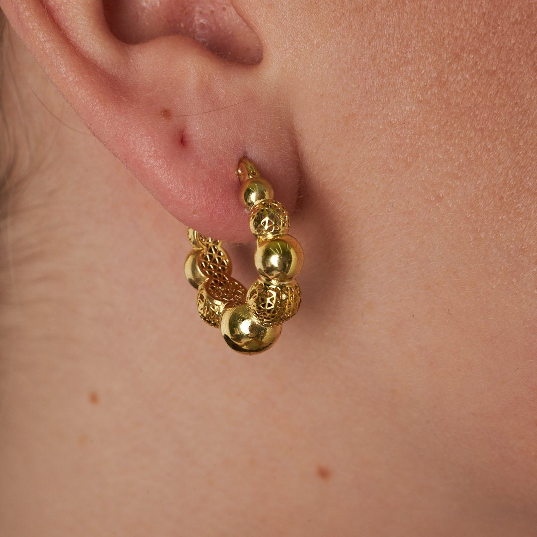 İtalyan Tasarım Taşsız Küpe - 925 GÜMÜŞ