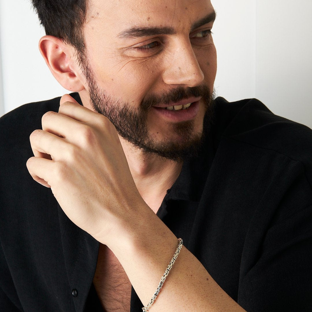 Kral Zincir Bileklik - 925 GÜMÜŞ