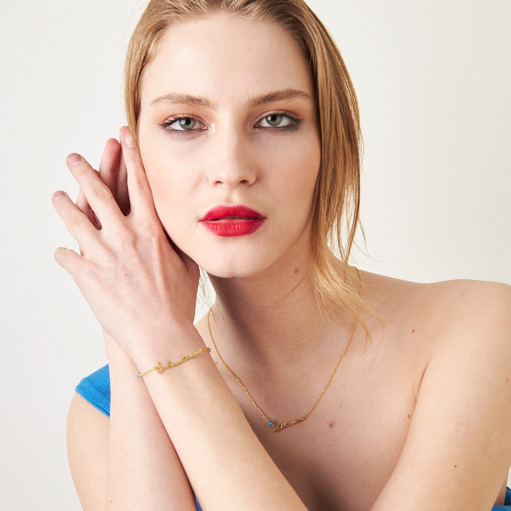 El Yazısı Nazar İsim Seti - 925 GÜMÜŞ