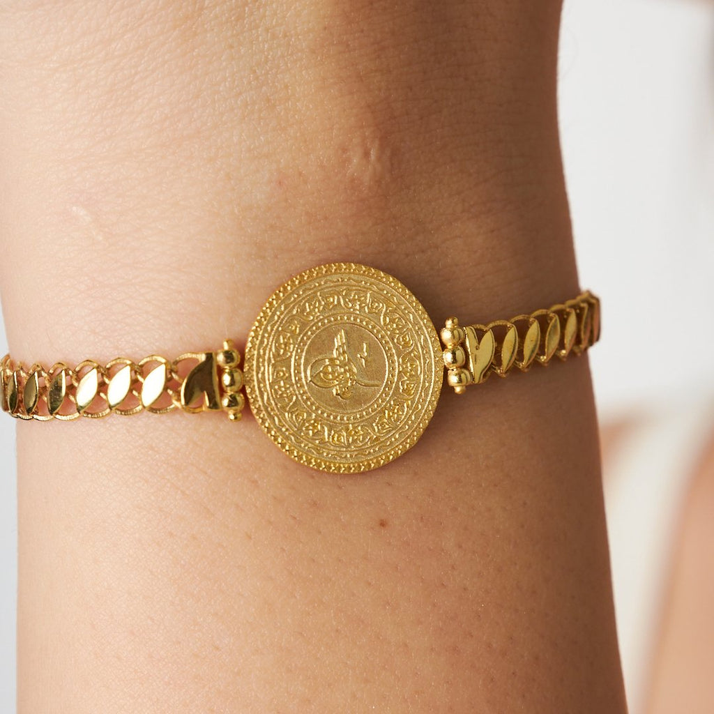 Monogram Oval Zincir Bileklik - 925 GÜMÜŞ