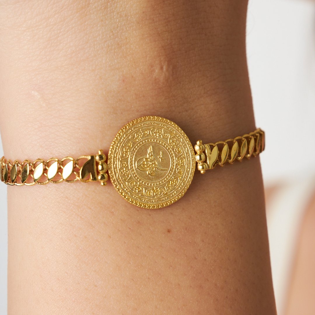 Monogram Oval Zincir Bileklik - 925 GÜMÜŞ