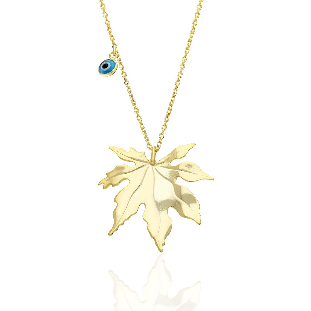 Çınar Yaprağı Kolye - 925 GÜMÜŞ