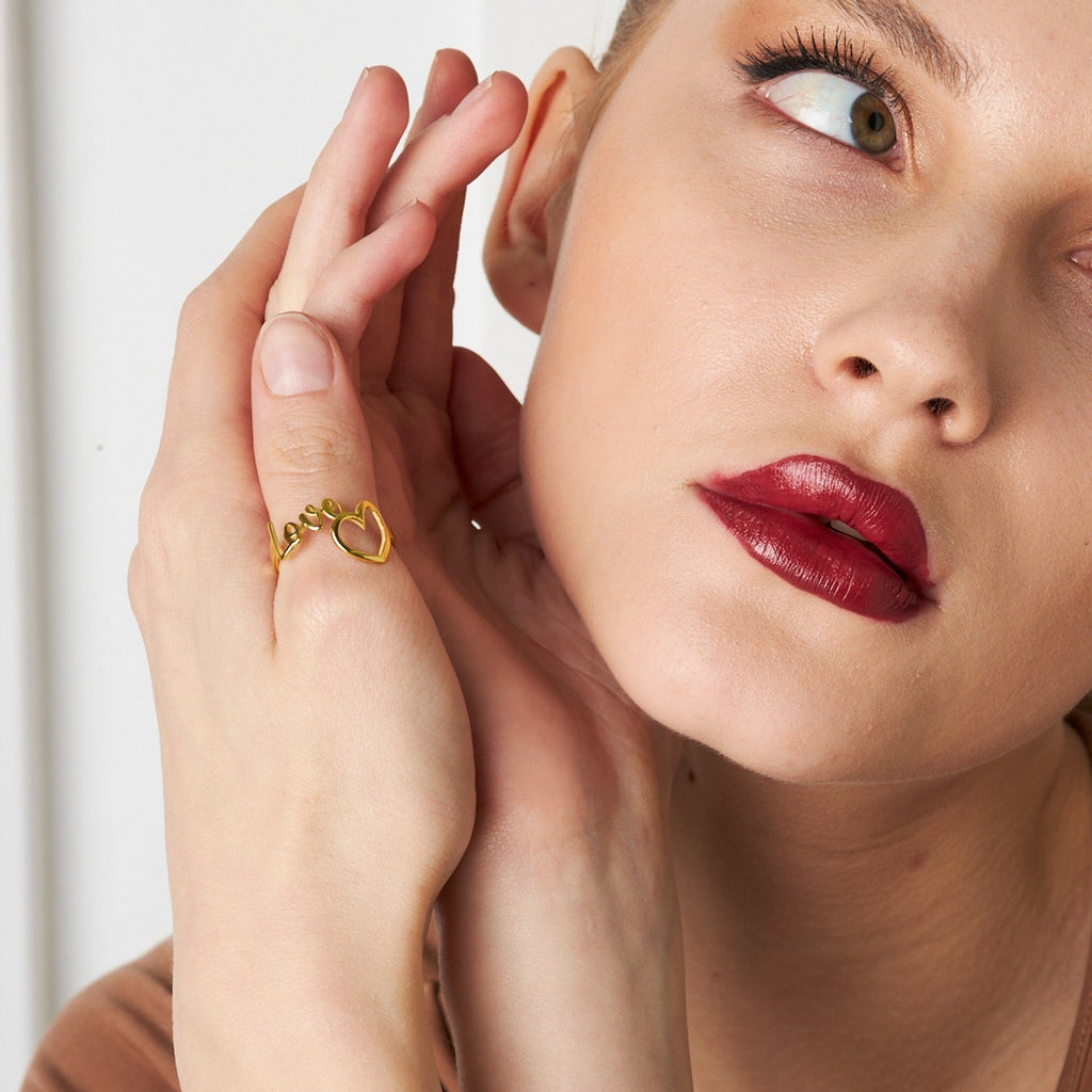 Kalpli Aşk Yüzük - 925 GÜMÜŞ