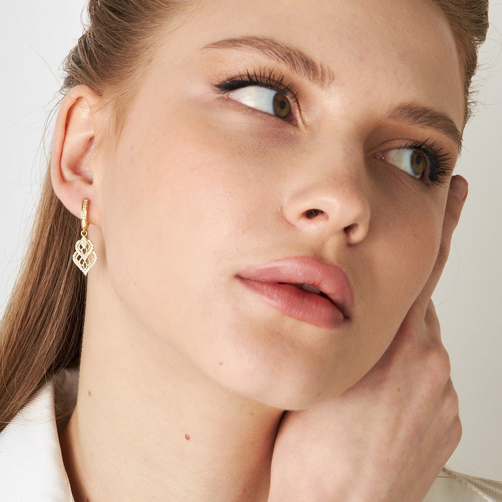 Taşlı Fantazi Küpe - 925 GÜMÜŞ