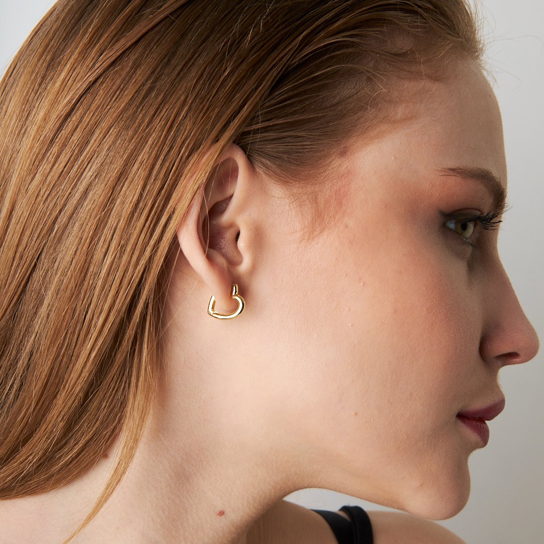 Kalp Delici Küpe - 925 GÜMÜŞ